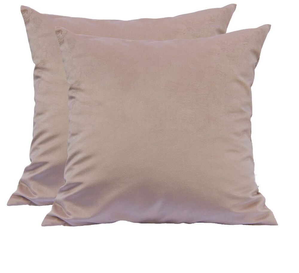 2621 Pack of 2 Solid Velvet Throw Pillow Covers, Cushion Shams, Super
